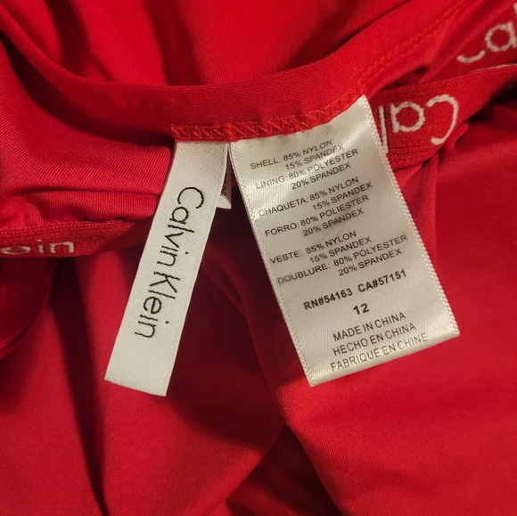 Calvin Klein Red Women's Swimsuit - Picture 5 of 6